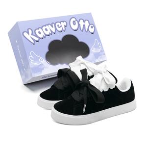 KAAVER OTTO Антискользящие и износостойкие легкие балансные низкие скейтерские кроссовки унисекс черные [Премиум улучшенные — более комфортные и долговечные]