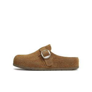 Женские тапочки с закрытым носком, противоскользящие и износостойкие Teenmix, коричневый