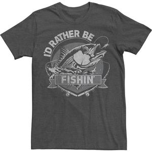 Футболка Big & Tall Just Fish для улицы Licensed Character, цвет Charcoal Heather