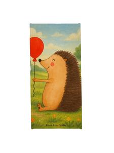 Mr. & Mrs. Panda Банное полотенце с изображением ежика и воздушного шарика, без надписи, белого цвета