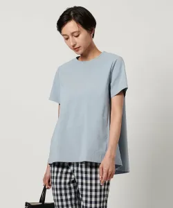 Натуральная футболка-блузка, пригодная для стирки United Arrows, цвет Lt.Blue