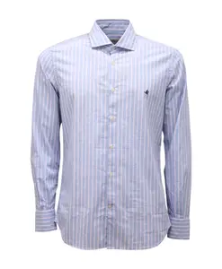 Рубашка приталенного кроя с воротником «Кент». Brooksfield, синий