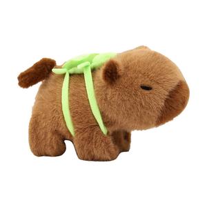 Плюшевая кукла Capybara Circle с вытягивающимся хвостом, высота 23 см AOLETU