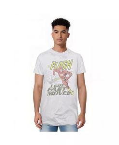 Мужская футболка DC Comics Fast Moves с коротким рукавом для взрослых Flash, белый