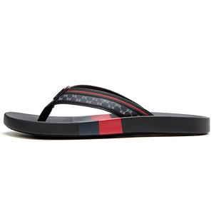 QIE Мужские черные шлепанцы на резиновой подошве