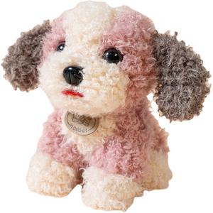 Плюшевая кукла Curl Teddy высотой 23 см MENGDINUO, розовый