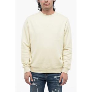 Свитшот из начесаного хлопка с круглым вырезом и логотипом тон в тон John Richmond, Beige