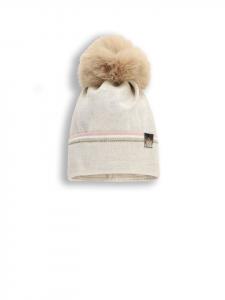 Coccodrillo Зимняя шапка с помпоном бежевого цвета