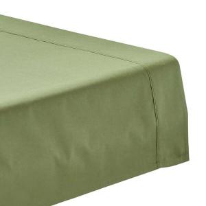 Простыня без резинки органический хлопок Homescapes, зеленый