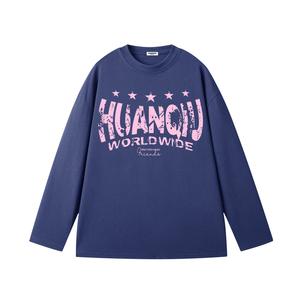 Футболка Unisex Crew Neck Moderate Heavyweight HUANQIU, темно-синий