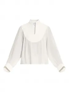 Блузка с вышивкой MUNTHE, белый