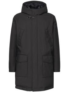 Стеганое пальто с капюшоном Fay, черный