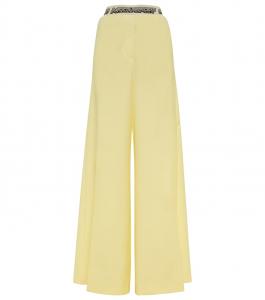Шерстяные брюки-палаццо с высокой талией Stella McCartney, Sherbet Yellow