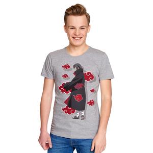 Наруто - Футболка Итачи Акацуки серая