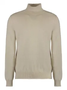 Пуловер в рубчик с высоким воротником Moorer, нейтральный