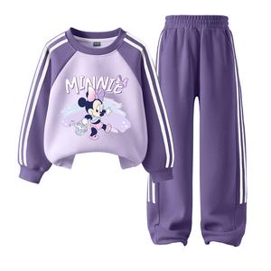 Детская повседневная спортивная одежда Disney, фиолетовый