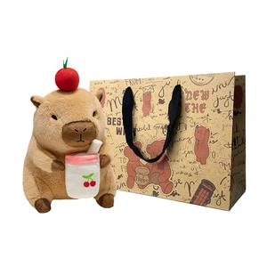 Милый и очаровательный креативный плюшевый капибара с фруктовым молочным чаем плюшевая игрушка кукла 30см/40см высота Howard