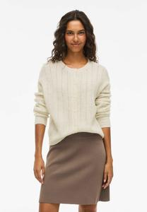 Кардиган VILA Cardigan, Super Light Natural Melan/Off-White