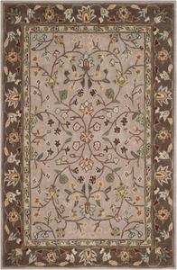 Ковер SAFAVIEH, 92 x 153 см, Total Performance Collection, Ivory & Taupe, ручной работы в ориентальном стиле, не линяет и прост в уходе, идеален для помещений с высокой проходимостью: прихожая, гостиная, спальня (TLP722B)