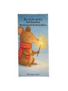 Mr. & Mrs. Panda Рождественский дизайн с мышкой на пляжном полотенце и надписью, выполненный в нежно-голубом цвете