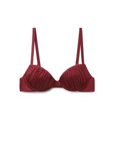 Бикини-топ-футболка CALZEDONIA SHINY SATIN, Wine Red