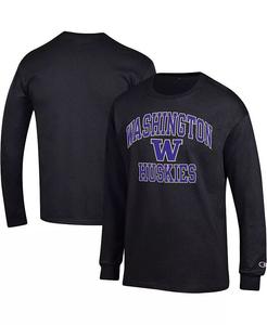 Мужская черная футболка Washington Huskies High Motor с длинным рукавом Champion