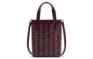 Сумка через плечо LACOSTE из ПВХ миниатюрная женская в темно-красном и абрикосовом цветах