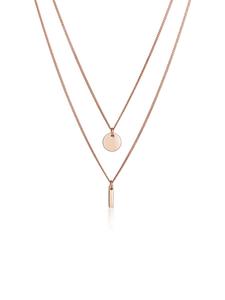 Elli Колье из серебра 925 пробы с геометрическим узором в розовом золоте