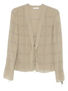 Топ с заклёпками Patrizia Pepe, зеленый