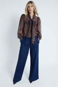 Мешковатые джинсы с высокой посадкой River Island, синий