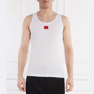 Майка стандартного кроя с краями Hugo, белый