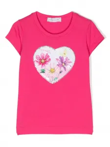 Футболка с пайетками Monnalisa, розовый