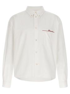 Рубашка с вышивкой Marni, белый