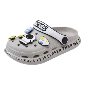 Нескользящие, противоударные, износостойкие, дышащие, легкие, амортизирующие, низкие тапочки для детей ABC KIDS, серый