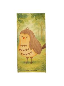 Mr. & Mrs. Panda Пляжное полотенце с изображением совы (без надписи) бирюзового пастельного цвета