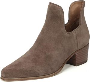 Женские офисные ботильоны XYD, базовые, с квадратным носком, на устойчивом каблуке, с вырезами, типа челси, Brown-Suede