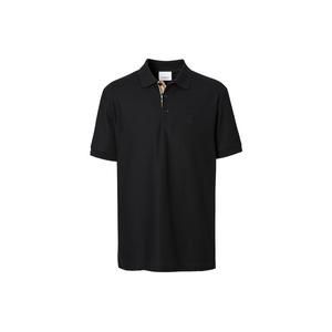 Монограмма из хлопкового пике поло Burberry, черный
