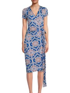 Платье-халат из джерси длиной до колена Renee C., синий