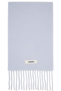 Jacquemus Синий шарф «Карро»