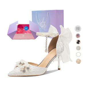 NTOZE Стройные каблуки на шпильке женские белые - белые [Звездная коробка] (с подарком), цвет White[Starry Box](Gift Included)