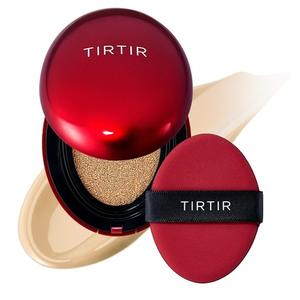 Тональный крем-кушон TIRTIR Mask Fit Red, японский выбор №1 для стеклянной кожи, стойкое легкое наслаиваемое покрытие, полуматовый, 0,63 жидких унций, 24 Вт, нежно-бежевый