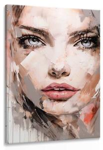 Картина на холсте Muralo GESICHT Porträt Malarei цвет beige/grau/weiß