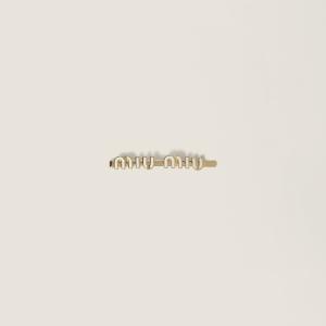 Металлическая заколка для волос с эмалью MIU MIU, белый