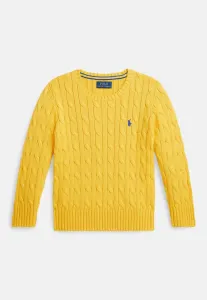 Хлопковый свитер крупной вязки 714y Polo Ralph Lauren, Racing Yellow