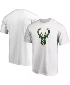 Мужская белая футболка с логотипом команды Milwaukee Bucks Primary Team Fanatics