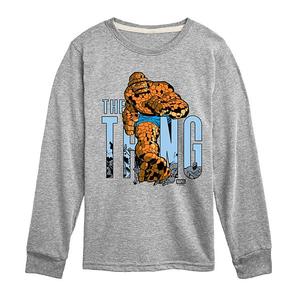 Футболка с длинным рукавом The Thing для мальчиков 8-20 Marvel, Athletic Heather