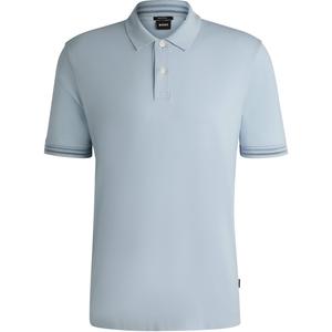 Босс поло с коротким рукавом Regular Fit HUGO BOSS, светло-голубой
