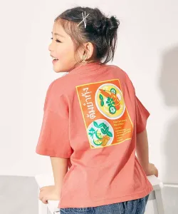 Футболка с коротким рукавом и крупным силуэтным принтом Devil Lab Asia Shokudo из 100% хлопка Devirock, цвет 005-Thailand-Soft Coral