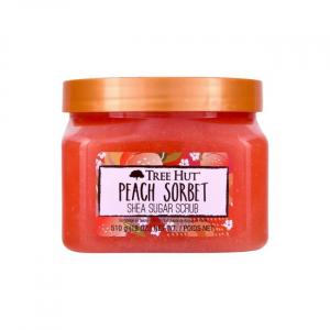 Скраб для тела с персиковым сорбетом и сахаром ши Tree Hut, 510 гр