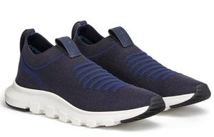 Zegna Techmerino Низкие кеды мужские морской синий Ermenegildo Zegna